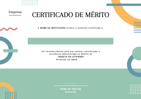 Certificado de Mérito