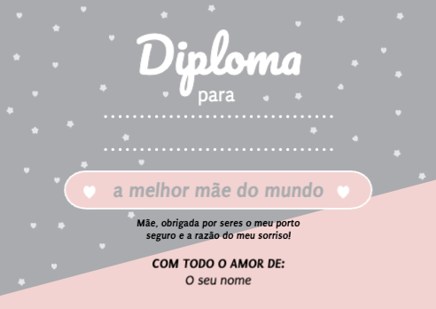 Diploma de Melhor Mãe