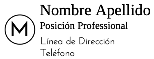 Nombre y Apellido Frente