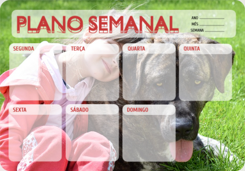 Plano Semanal - Horizontal Frente