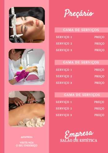 Serviço de Estética Verso