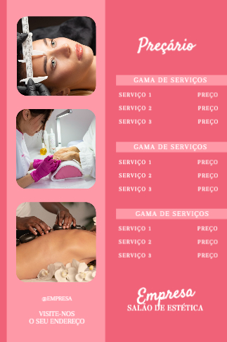 Serviço de Estética Verso