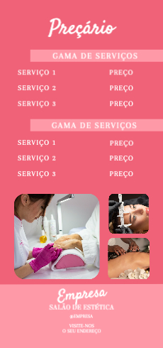 Serviço de Estética Verso