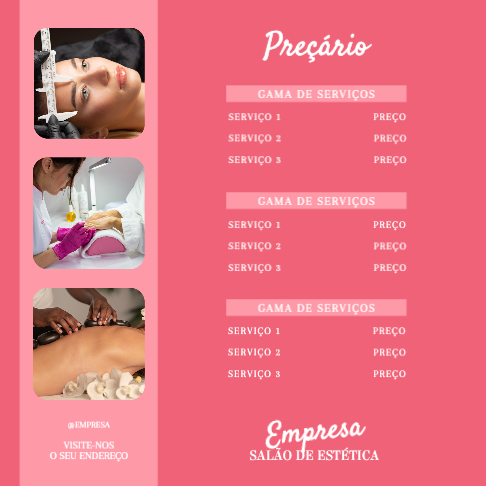 Serviço de Estética Verso