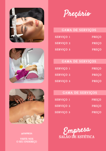 Serviço de Estética Verso