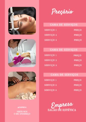 Serviço de Estética Verso