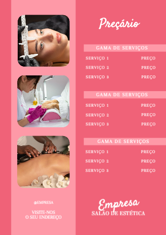 Serviço de Estética Verso