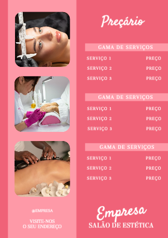 Serviço de Estética Verso