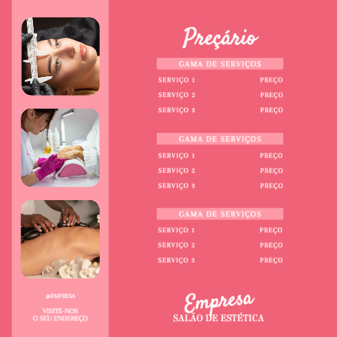 Serviço de Estética Verso