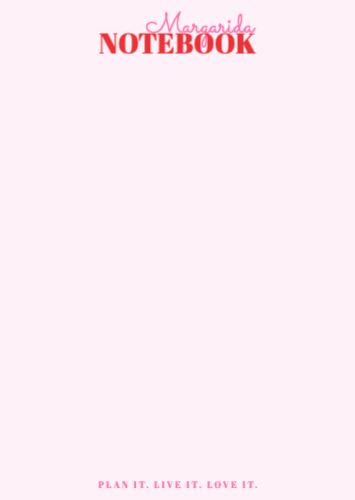 Caderno de Notas com Riscas Miolo