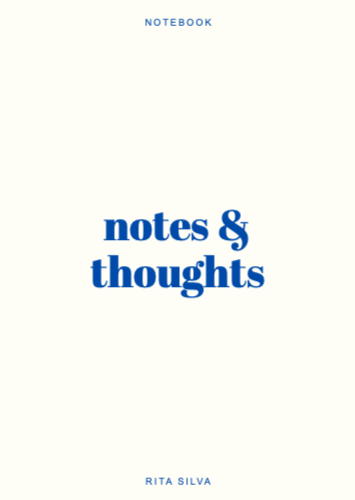 Notas e pensamentos Capa