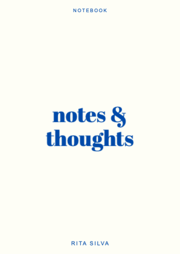 Notas e pensamentos Capa