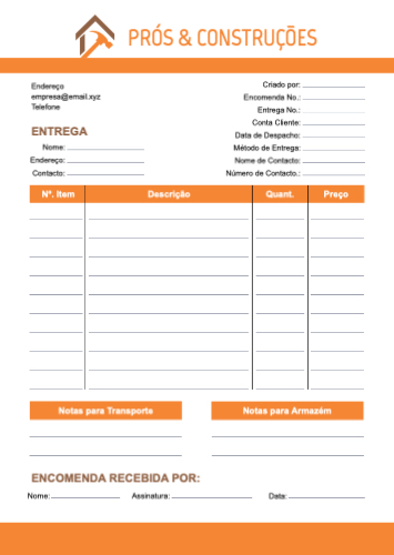 Fatura Empresa Construção Frente