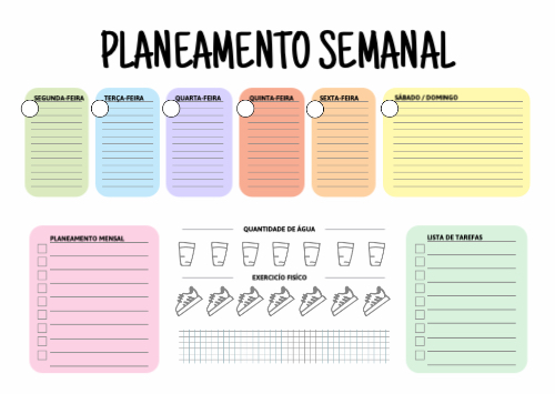 Planeamento Semanal Frente