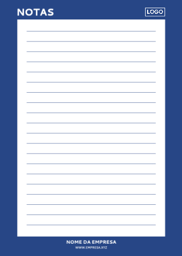 Bloco de Notas Empresarial Frente