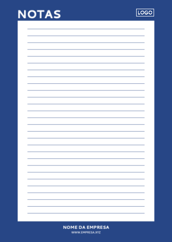 Bloco de Notas Empresarial Frente