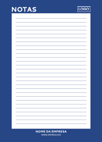 Bloco de Notas Empresarial Frente