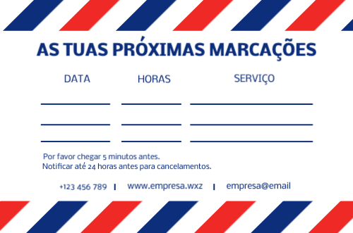 Riscas azuis e vermelhas