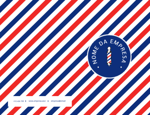 Riscas azuis e vermelhas Frente