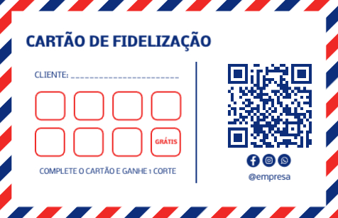 Riscas azuis e vermelhas Frente