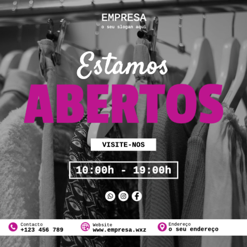 Layout Aberto/Fecho de loja Frente