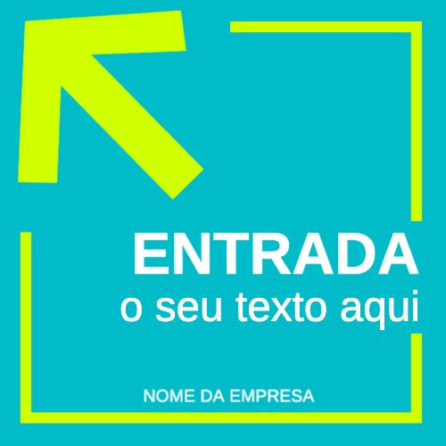 Sinalética: Entrada Verso