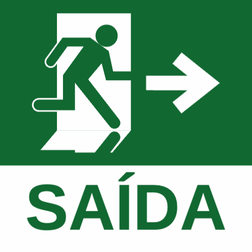 Sinalética: Saída Verso