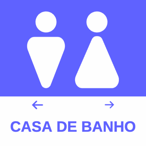 Sinalética: Casa de Banho Verso