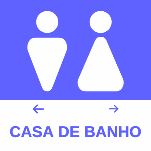 Sinalética: Casa de Banho Verso