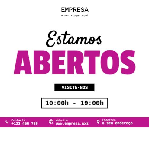 Layout Aberto/Fecho de loja Frente