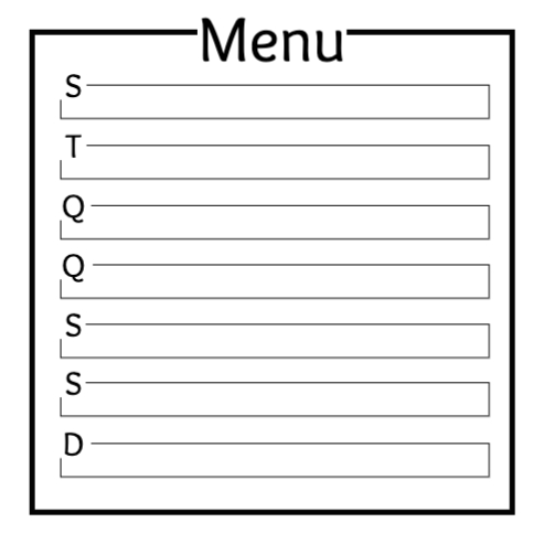 Layout de Menu Frente