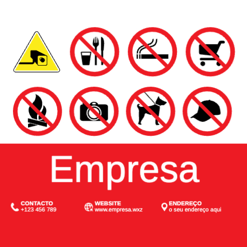 Sinalética: Proibição Verso