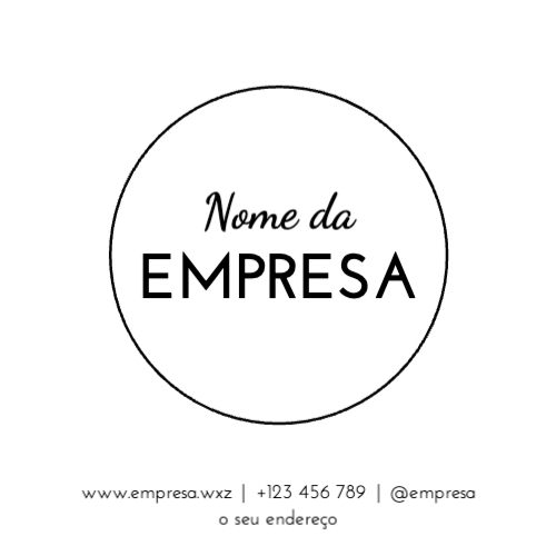 Layout simples com horário Verso