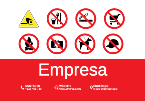 Sinalética: Proibição Verso