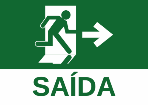 Sinalética: Saída Verso