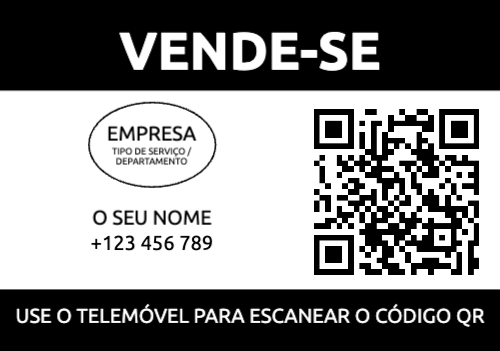 Layout simples com QR Code Frente