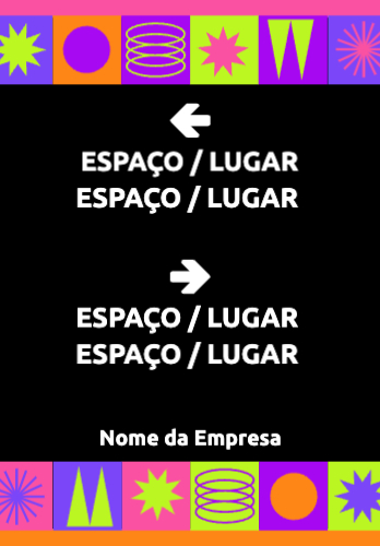 Sinalética - Direção Frente