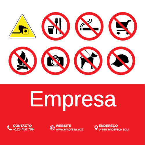 Sinalética: Proibição Frente