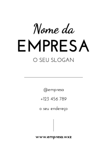 Layout simples Frente