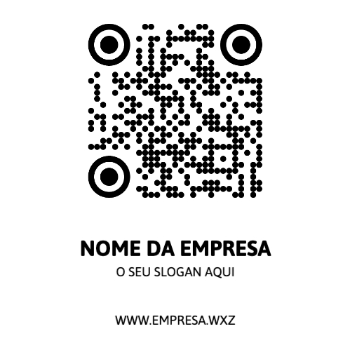 Layout simples com QR Code Frente
