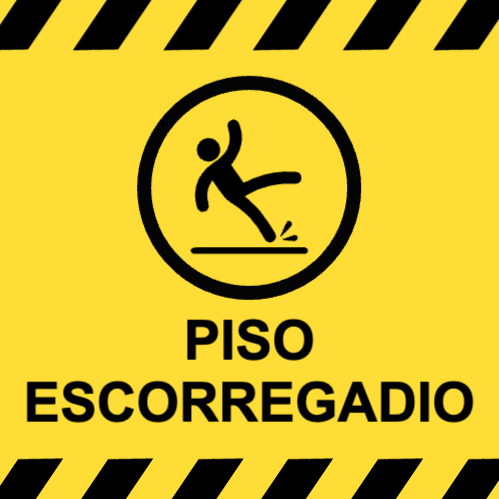 Piso escorregadio Frente