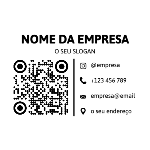 Layout simples com QR Code Frente