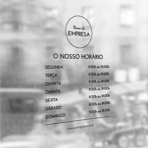 Layout simples com horário