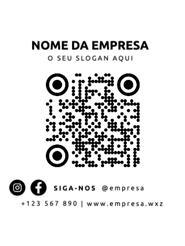 Logotipo Empresarial e QR Code para Redes Sociais Frente