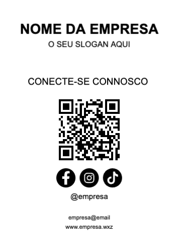 Logo simples com QR Code Frente