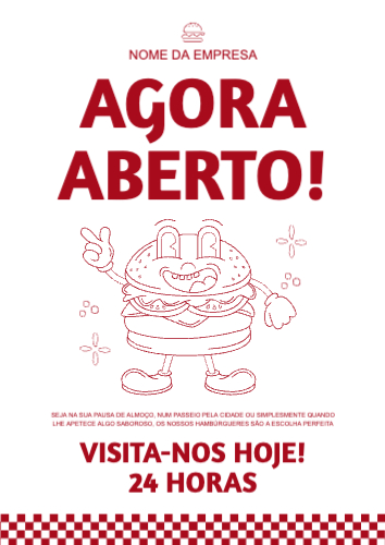 Hamburgueria em estilo retro minimalista Frente