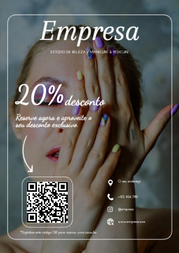 Layout moderno promocional para salão de beleza Frente