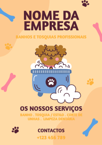 Banhos e tosquias profissionais Frente
