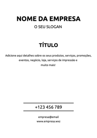 Layout simples Frente