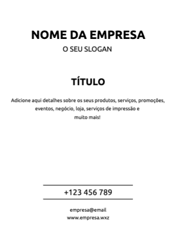 Layout simples Frente